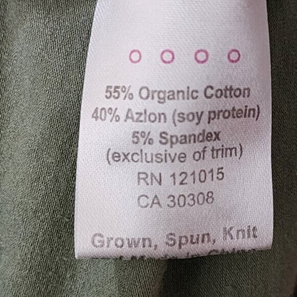 Of The Earth Green Organic Cotton Azlon Stretch Fit & Flare Midi Skirt - Picture 8 of 8